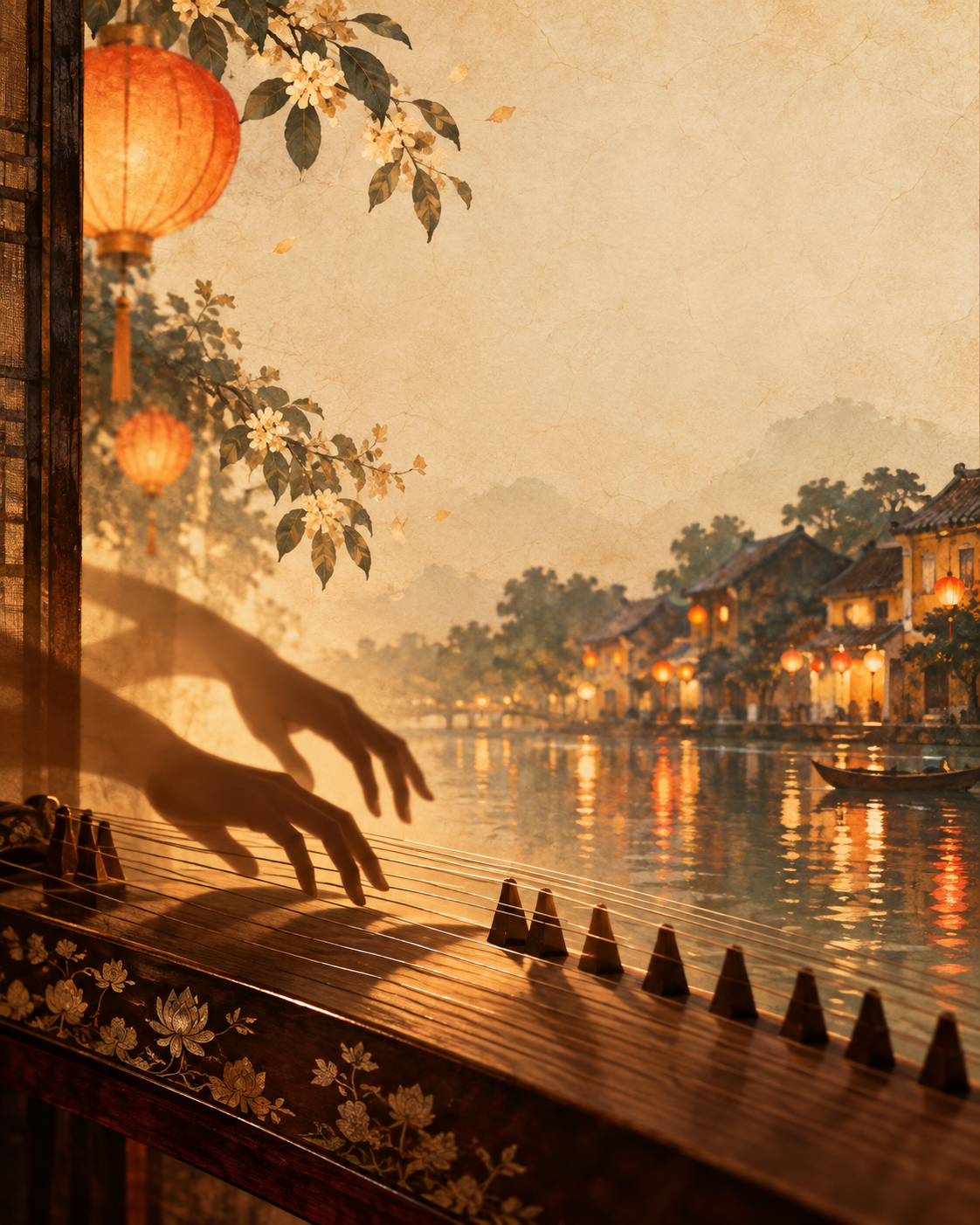 Minh hoạ khái niệm về nhạc cụ và ánh đèn; không đại diện cho một người hoặc địa điểm thực tế